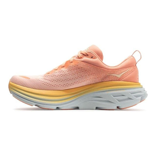 HOKA ONE Women’s Bondi 8 Running Shoes Shell Coral Peach Parfait