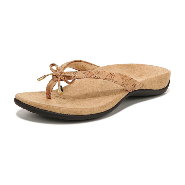 Vionic Women's Bella Toe-Post Sandal Gold Cork